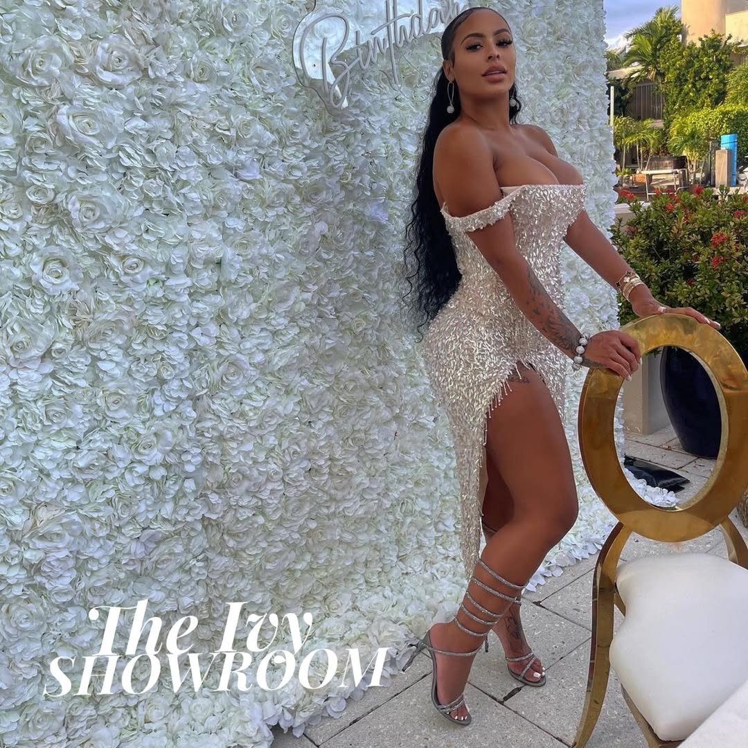 @alexisskyy spotted out celebrating her birthday in @theivyshowroom wardrobe💖🎉. Happy Birthday