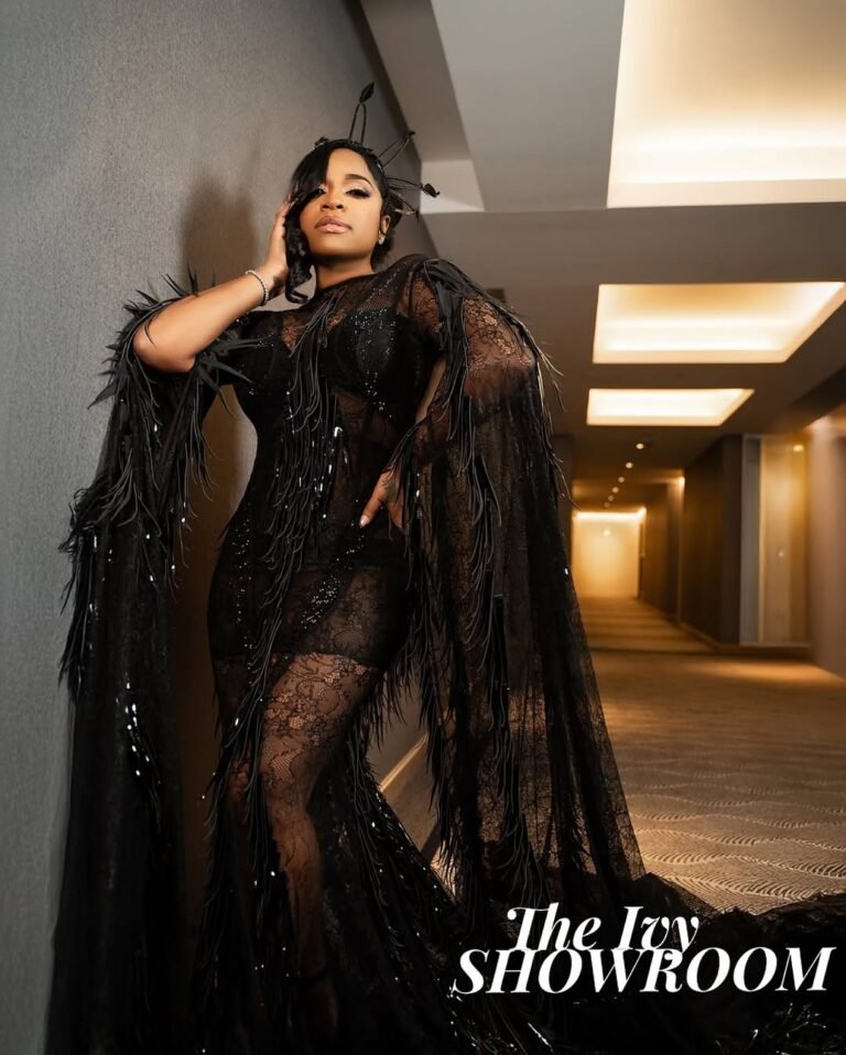 How would you style this dramatic black lace look